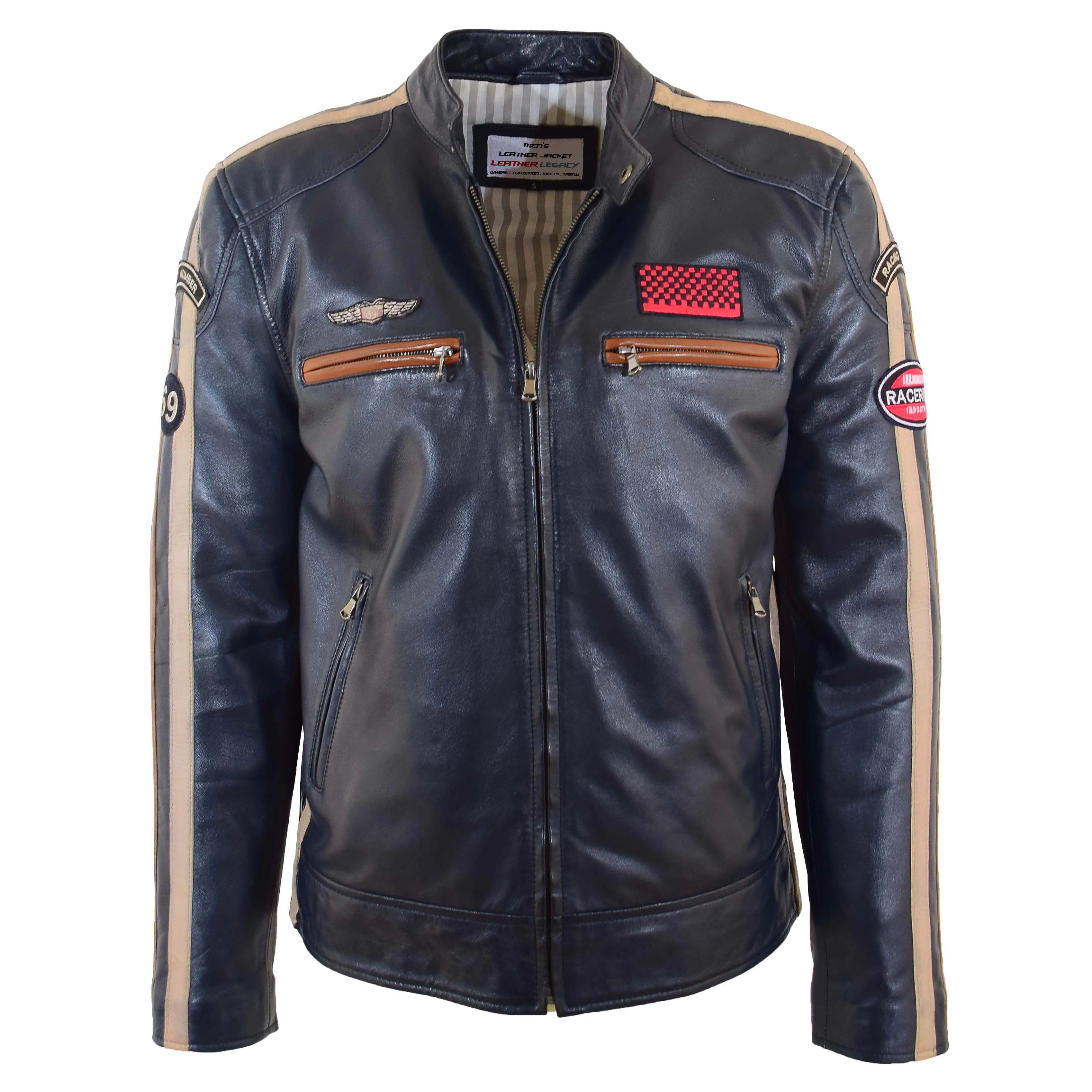 mens-real-leather-biker-jacket-cafe-racer-style-badges-tron-luna-navy