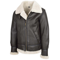 's Classic B3 Original Sheepskin Jacket Topaz Brown White