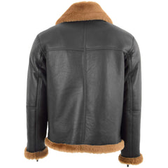 Mens Original RAF Flying Sheepskin Jacket Tyler Topaz Brown Ginger